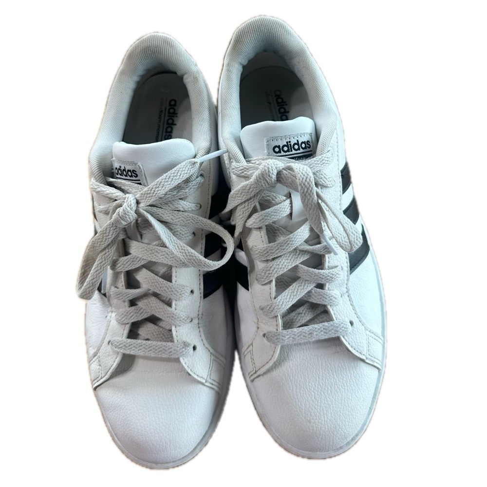 Adidas Grand Court Womens Size 9.5 White Black Athletic Shoes Sneakers - Picture 4 of 9